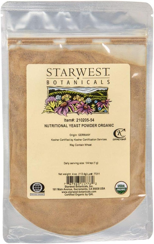 Organisk näringsmässig jästpulver - 4 oz