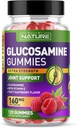 Glukosamin Gummies med vitamin E - Avancerad gemensamt stöd Gummy Supplement, High Potency Antioxidant, komfort för rygg, knän, händer - 120 Gummies