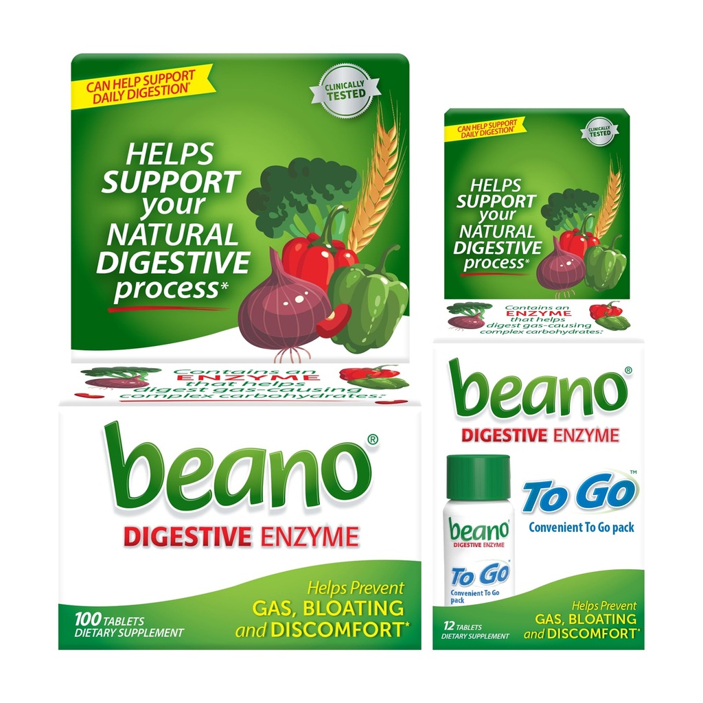 Beano Extra Strength 100ct & beano till Go Pocket Pack 12ct