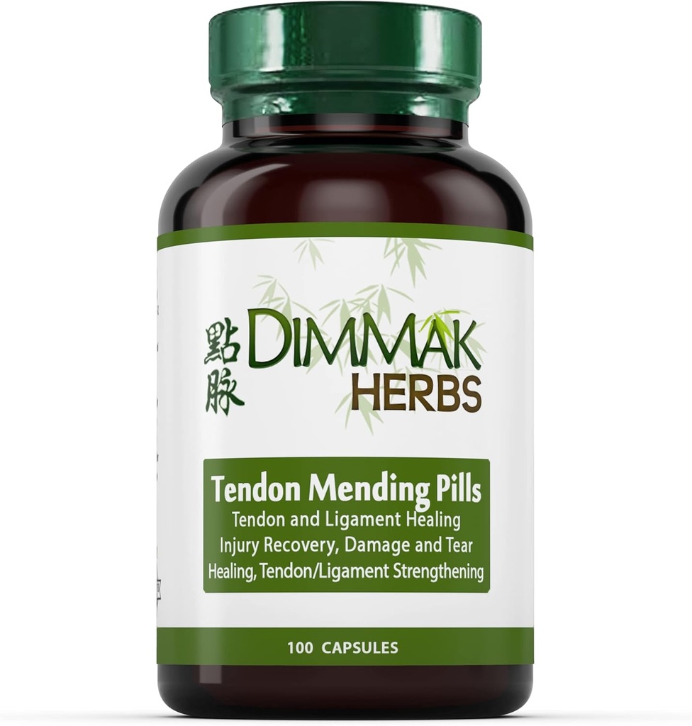 Certifierade organiska Tendon Mending Pills: Tendon och Ligament Regeneration och reparation av Dimmak Herbs - 100 Caps 500mg