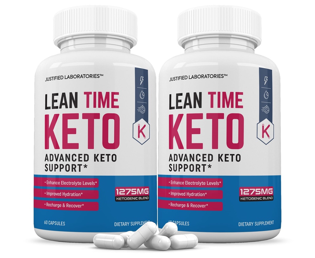 Lean Time Keto Pills 1275MG New & Improved Formel innehåller Apple Cider Vinegar Extra Virgin Olive Oil Powder Green Tea Leaf 120 kapslar