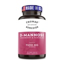 Thomas' all-naturliga läkemedel D-mannose 1200mg - med Cranberry och Dandelion - Natural Urinary Tract och UTI Health Support - Bästa maskerade kapslar - Inga fillers, All-Natural, Vegan - 120 kapslar