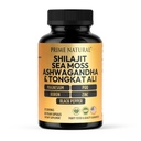 Shilajit 10.000mg, Irish Sea Moss 2000mg, Ashwagandha 3000mg, Tongkat Ali 30.000mg, Boron, Magnesium, PQQ & More | 60 kapslar - 30 dagar Supply | Fulvic Acid Veg Capsules | Vegan | Gluten Free | Non-GMO
