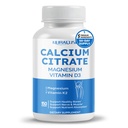 Calcium Citrate Magnesium Vitamin D3 - Stöd friska ben, Nerve & Muscle, Absorption - Gjord och testad i USA