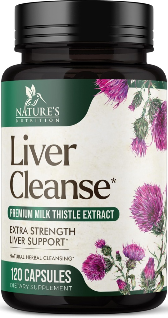 Liver Cleanse Detox & Repair Formel - 20-i-1 Advanced Liver Support Supplement med Silymarin Milk Thistle, Dandelion Root, Artichoke Extract, Turmeric, Choline och Beetroot - 120 Veggie Capsules