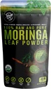 100% Raw och Pure Moringa Leaf Powder Ekologiskt certifierat Moringa Leaf. Naturlig superfood med essentiella aminosyror, antioxidanter och Omega 3, 8 oz Återförsäljbar väska.
