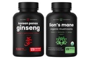 NutraChamps Korean Ginseng Capsules och Lions Mane Capsules 2 Pack Bundle