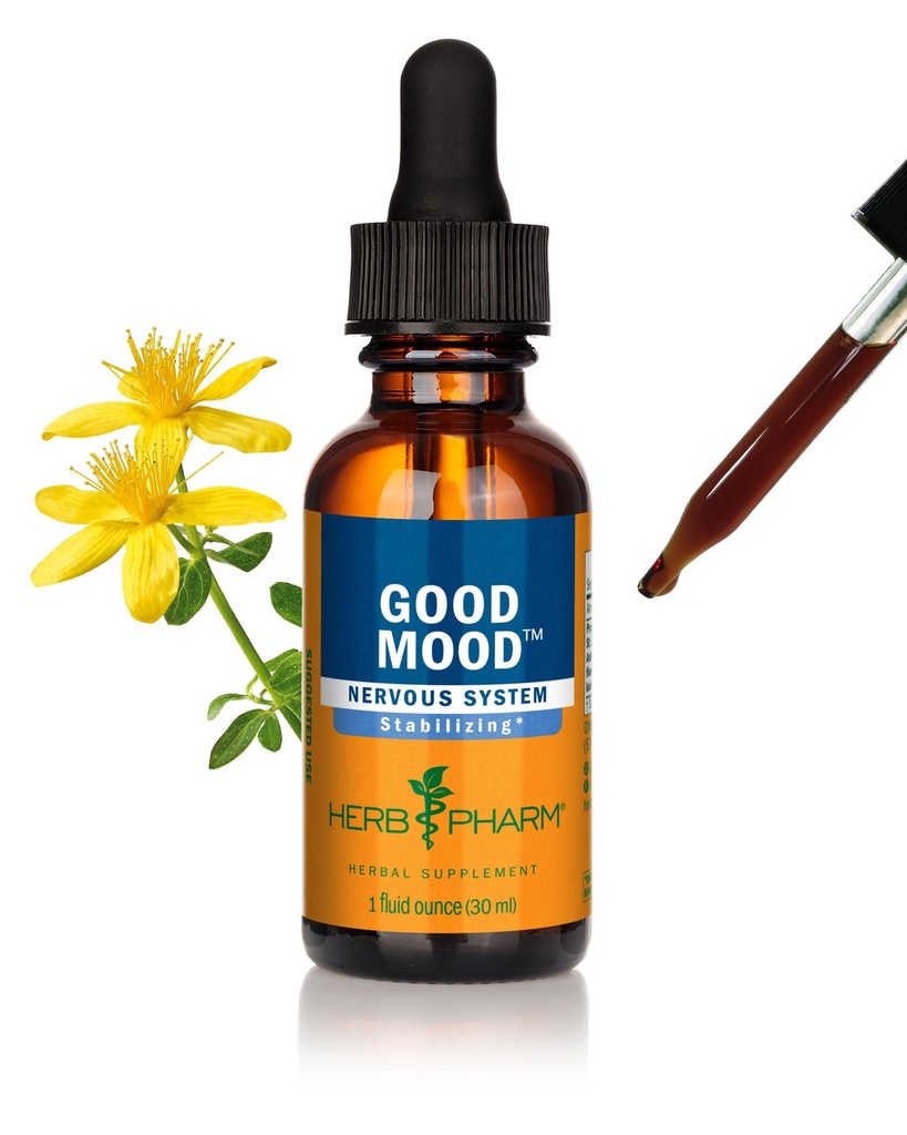 Herb Pharm Good Mood Liquid Herbal Formel med St John's Wort för hälsosam känslomässig balans - 1 Ounce
