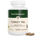 Real Mushrooms Turkey Tail Capsules for Pets -Cat Probiotics & Dog Vitamins - Organic Mushroom Supplement för hundar och katter - Stöder Daglig balans och välbefinnande icke-GMO, 90 ct