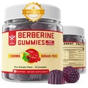 Berberine Supplement 1500mg med Soluble Fiber, B1, B3 & B6, Sugar Free Berberine HCL Gummies, High Bioavailability AMPK Activitor för Mętâbõlism Balanced, Daily Digestive & Body Mânâgęmnt, 60 Cts