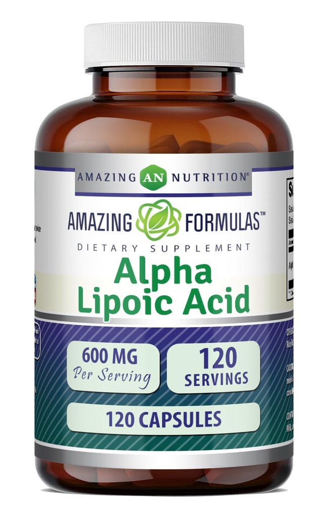Fantastiska formler Alpha Lipoic Acid | 600 Mg Per Servering Supplement | Kapslar | Icke-GMO | Gluten Free | Gjord i USA (Obsmakad)