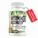 Vitamin D3 5000 IE Supplement 125 mcg Soft Gels speciellt för känsliga magar kompletterar med organisk olivolja bästa vitamin D3 Supplement för kvinnor och män tillverkade i USA