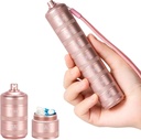 Portable Metal Pill Medicine Organizer - Vattentät Pill Case Compact Travel Pill Box Weekly Aluminum Alloy Container, 7 Day Daily Pill Organizer Holder för små piller, Pink S