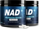 NAD + Tillägg 1000 mg - Nikotinamid Riboside (NR) och Resveratrol, Liposomal NAD av rena organiska ingredienser för kvinnor och män hälsosam åldrande, hjärna och cellulär energi, 80 kapslar (2Pcs)