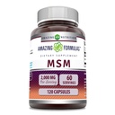 Fantastiska formler MSM (Methylsulfonylmetan) Supplement | 2000 Mg per portion | 120 kapslar | Non-GMO | Gluten-Free | Made in USA