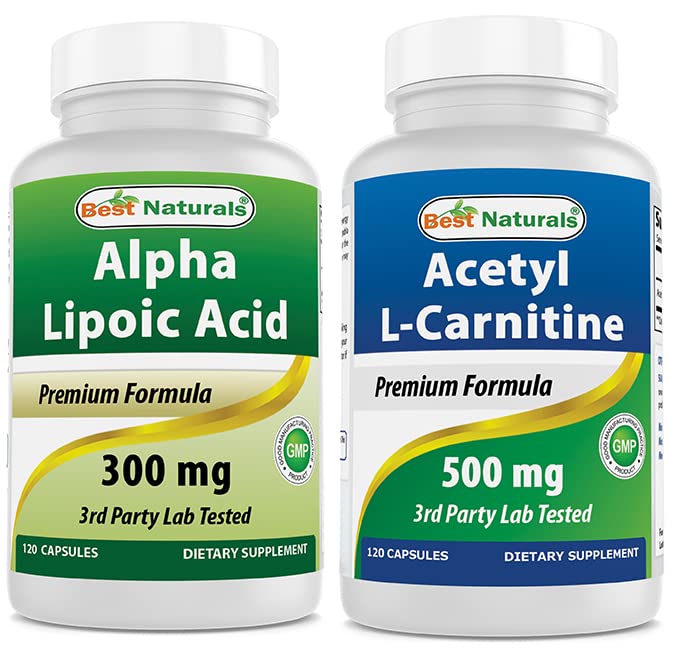 Bästa Naturals Alpha Lipoic Acid 300 mg & Acetyl L-Carnitine 500 Mg