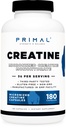 Primala kreatinmonohydrat (3 000 Mg, 180 Caps) - Mikroniserat kreatintillskott, 750mg per kapsel, bra för preworkout och återhämtning - Glutenfri, icke-GMO
