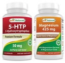 Bästa naturliga 5-HTP 50 mg & Magnesium Glycinate 425 mg