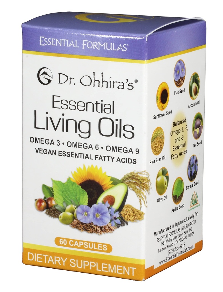 Dr Ohhiras Vegan Omega 3, EFA och Fish Oil Alternative, 60 kapslar