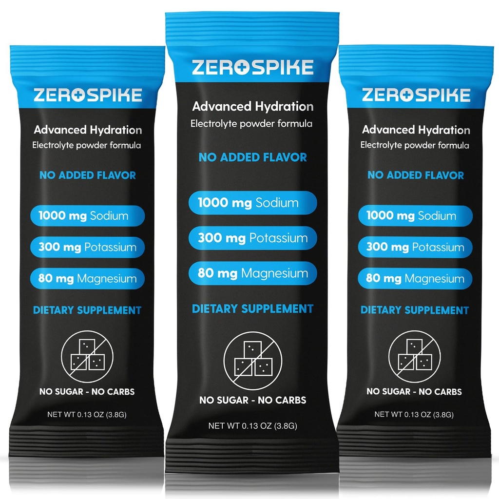 No Sugar Electrolytes Powder Packets | Keto & Fasting Salts Drink Mix | Kosttillskott: De viktigaste Hydration Nutrients saknas från renat vatten | Ren, Osmakad, Kalorifri | 30 Sticks