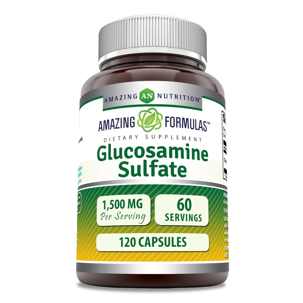 Fantastiska Formler Glukosamin Sulfate Supplement | 1500 Mg Per Serving | 120 kapslar | Icke-GMO | Glutenfri | Tillverkad i USA