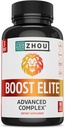Zhou Boost Elite - Energy Supplement, Natural Muscle Support Pills för män med Tribulus, Fenugreek, Ginseng och Maca - 90 Veggie Capsules