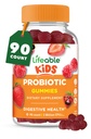 Kids Probiotics Gummies | 2 miljarder CFU | Great Tasting Kids Probiotic Gummies | för Gut Health, Digestive Support och Immune Support | 90 Probiotiska Gummies för barn och småbarn | Livliga