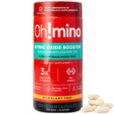 Oh!mino L-Arginine Nitric Oxide Supplement - Blood Flow Supplement, Nitric Oxide Booster w / Betroot Powder för energi, fokus, uthållighet, muskelbyggnad - Pre & Post Workout (120-Räkna, 30 portioner)
