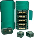 Weekly Pill Organizer 2 Times a Day, Moisture-Proof, Detachable Compartments, AM PM Pill Box 2X 7 Day, Travel Pill Organizer för Pills/Fish Oil/Medication/Vitamin/Supplements (Dark Green)