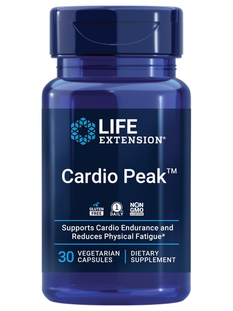 Life Extension Cardio Peak, Cardiovascular Supplement, Heart Health, arjuna, 1-Daily, Gluten Free, Non-GMO, Vegetarian, 30 kapslar