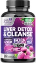 Gentle Liver Cleanse Detox & Repair Formel - Advanced Liver Support Supplement med Silymarin Milk Thistle, Dandelion Root, Artichoke Extract, Turmeric, Choline och Beetroot - 120 Veggie Capsules