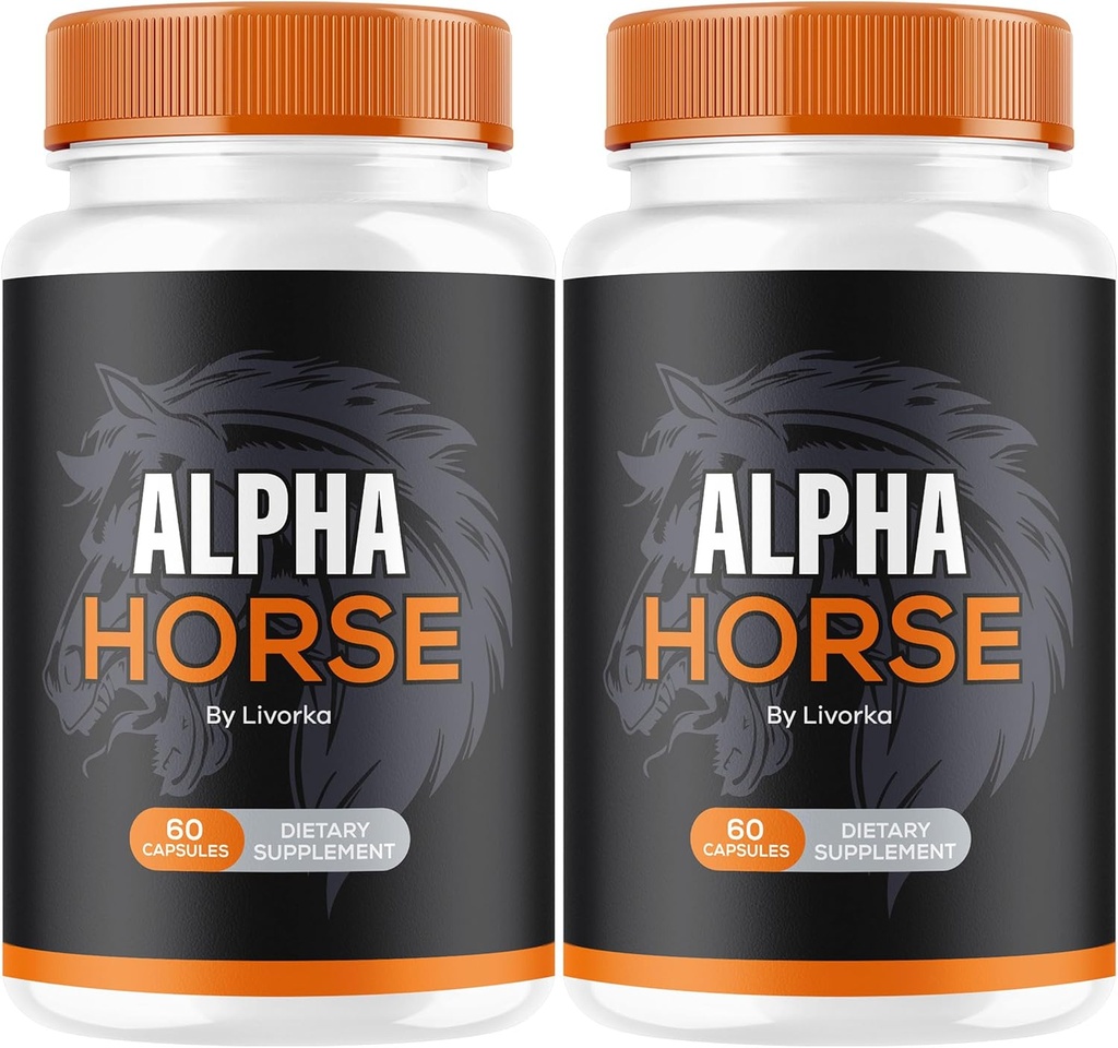 Alpha Horse, Alpha Horse Pills for Men, Alpha Horse Capsules, Alpha Horse Supplement, Alpha Horse Vitamin All Natural Premium Formel, Alpha Horse Supplement Support, 120 kapslar för 2 månader