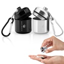 Portable Keychain Pill Holder Case - Discreet Waterproof Mini Pill Container Carrier med starka karabiner för Pocket Purse Travel Bags - Aluminium Alloy Pill Fob Box för medicin smycken - 2 Pack