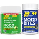 NATURAL STACKS Mood Bites + Mood Magnesium Gummies Bundle - Positivt humör och stressstöd * - 60 Chewables