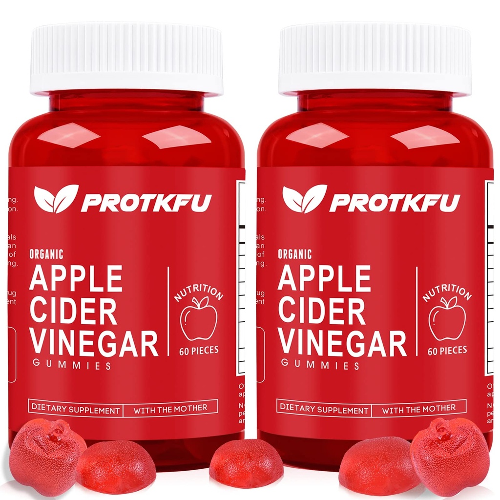 Apple Cider Vinegar Gummies, 120 greve Max Styrka 1000mg ACV Gummies med vitamin B12 & B6, för Metabolism, Digestion, Detox, Gut & Immune Health, Vegan & Non-GMO, Gelatin-Free
