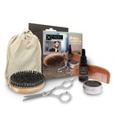 Skägg Grooming Kit För Män Skäggvård Kit Inkluderar Tillbehör - Unscented Natural Beard Balm och Oil, Wooden Comb och Boar Bristles Brush, Rostfritt stål Scissors