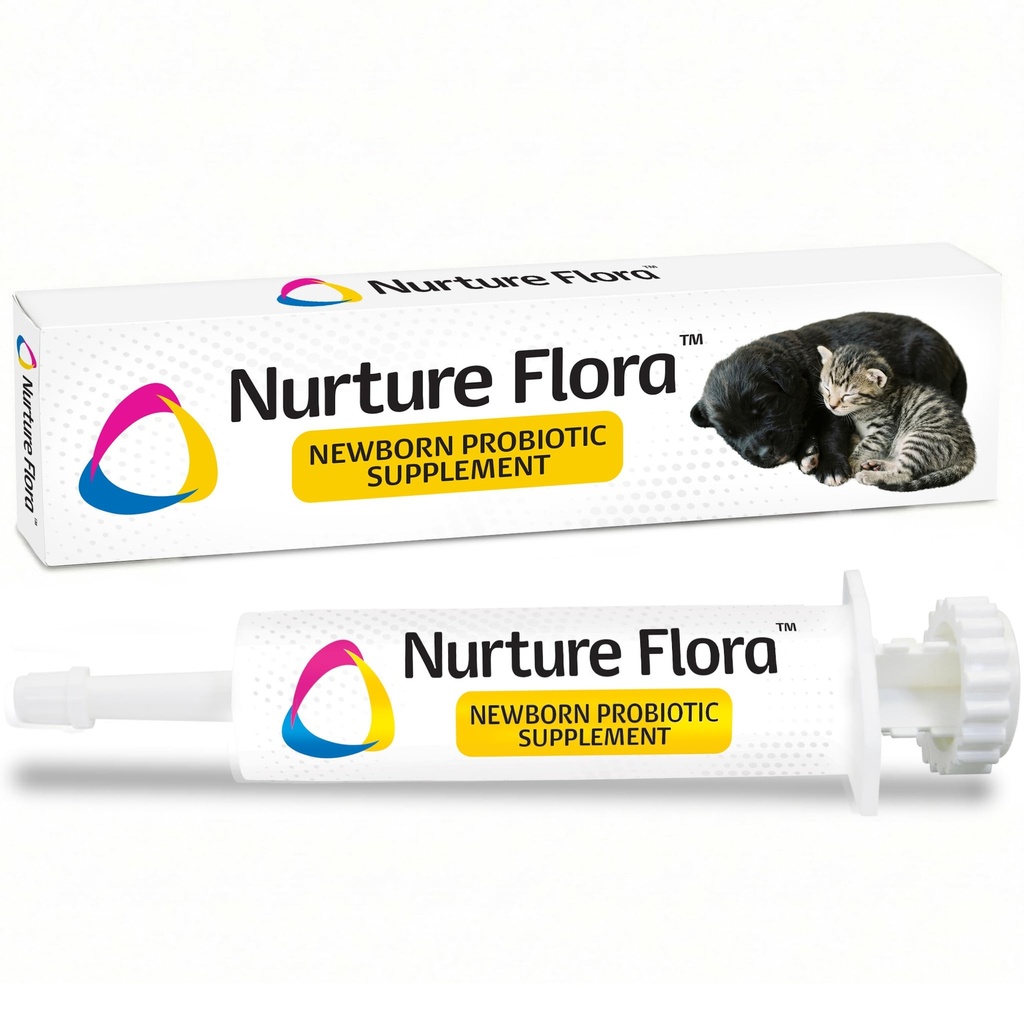 Revival Animal Health Breeder Edge Nurture Flora för valpar och kattungar | Colostrum Supplement för valpar & kattungar | Protein & Vitaminer & Minerals | Lätt att Digest | 30 ml Lätt att administrera