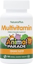 Natures Plus Animal Parade Children's Chewable Multivitamin - Orange smak - 180 djurformade tabletter - främjar hälsa och välbefinnande - vegetarisk, glutenfri - 90 portioner