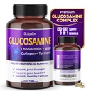 Sotalix Glucosamine 650mg - All-in-1 Joint Support med Chondroitin, MSM, Collagen, gurkmeja, vitamin D3 & Hyaluronsyra - 150 kapslar - Shellfish-Free