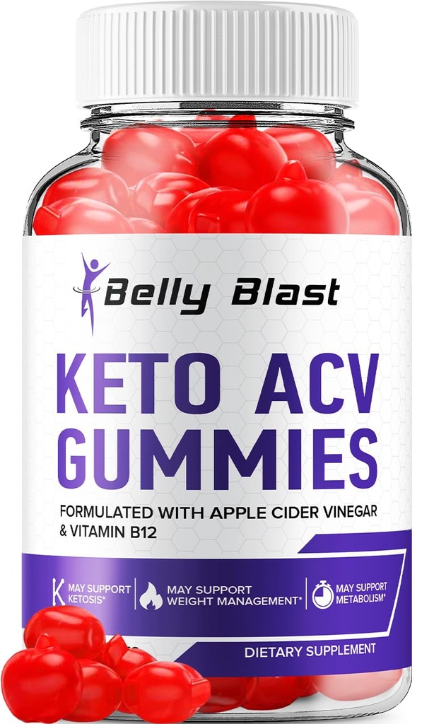 Belly Blast Keto ACV Gummies - Avancerad Formel Belly Blast Keto Plus ACV Gummies Apple Cider Vinegar, Weight Management, BellyBlast ACV Dietary Supplement Reviews Men Women (60 Gummies)