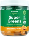Nutricost Organic Super Greens (Orange soluppgång smaksatt) 20 Stickpacks - Glutenfri, icke-GMO