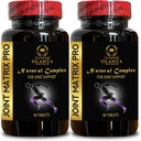 Joint Matrix PRO Complex - Knätillskott för gemensam flexibilitet, Joint Support Supplement för män och kvinnor, flexibilitetshjälp - 2 flaskor