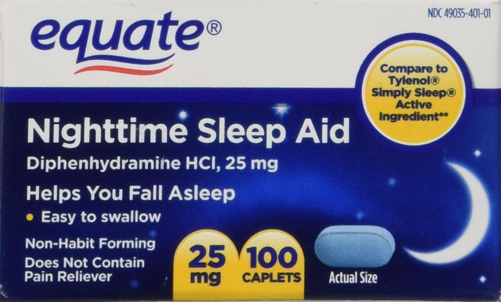 Lika nattlig sömnhjälp 25 mg, 00 Mini-Caplets, 100 greve