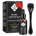 RAFFIN skäggtillväxtkit, uppgraderad skäggtillväxtolja (2Oz) w / Maximum förtjockning Biotin & Castor Oil för Spot / Patchy Beard, uppnå Fuller, tjockare och hälsosammare skägg, gåvor för honom pojkvännen man pappa