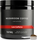 Toniiq Low-Caffeine Mushroom Coffee - Ultra High Potency 10:1 Concentrated Extract - Colombian Sourced bönor med 10 Mushroom Blend, Lion's Mane & Cordyceps - Funktionell Kaffe Alternativ