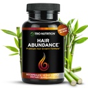TRIO NUTRITION Hair Abundance | Natur Vitamin Supplement för hårväxt, starka naglar och Smooth Skin | Boosted with Collagen, Keratin, Zink & Selenium | Biotin 10000mcg | 30 Dag Supply