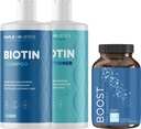 Biotin Shampoo och Conditioner and Hair Supplement - Biotin för hårtillväxt Supplement Plus Rosemary och volymiserande Shampoo och Conditioner Set - Rosemary Biotin och Collagen Hair Thickening Products