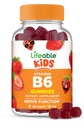 Livlig vitamin B6 Gummies för barn | Stor smak B6 Vitaminer 50mg | Vegan icke-GMO Gluten Free | för Nerve Function Support | 60 Gummies