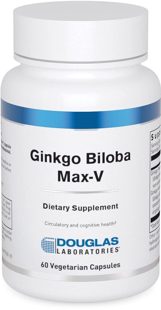 Douglas Laboratories Ginkgo Biloba Max-V stöder hälsosam cirkulation | 60 kapslar