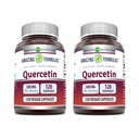 Fantastiska Formulas Quercetin 500mg Veggie Capsules Supplement | Icke-GMO | Gluten Free | Stöder övergripande hälsa och välbefinnande (120 greve | 2 Pack)